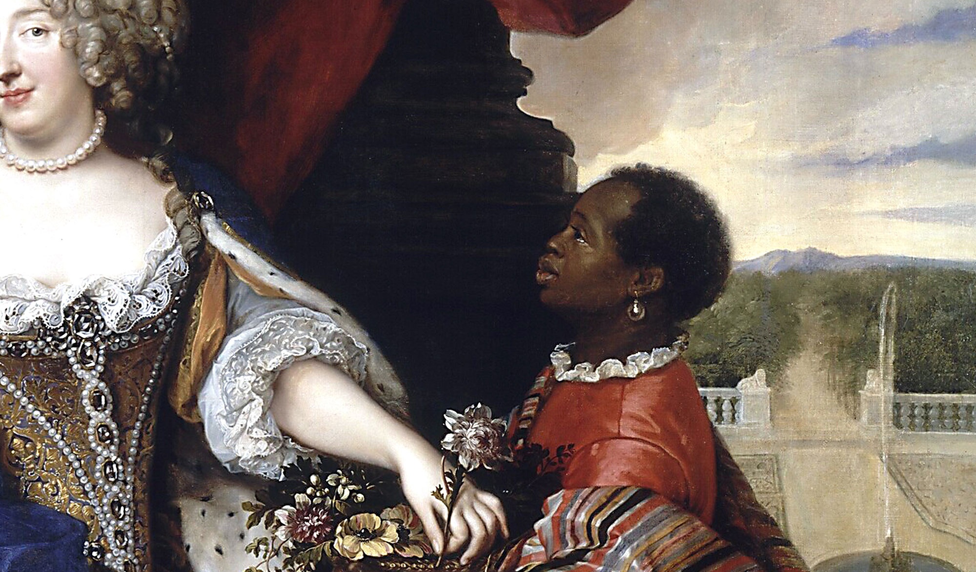 Schwarzer Diener mit Herzogin; Gemälde von François de Troy © Wikipedia