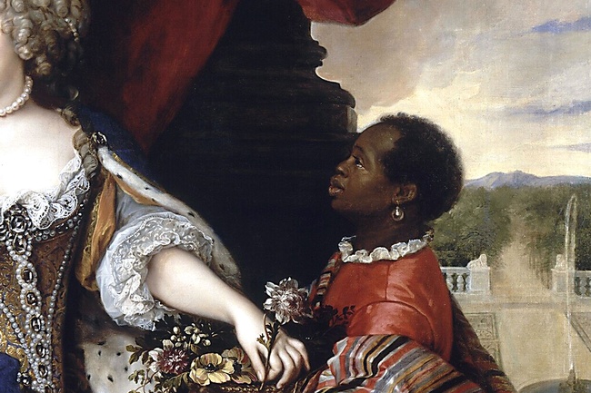 Schwarzer Diener mit Herzogin; Gemälde von François de Troy © Wikipedia